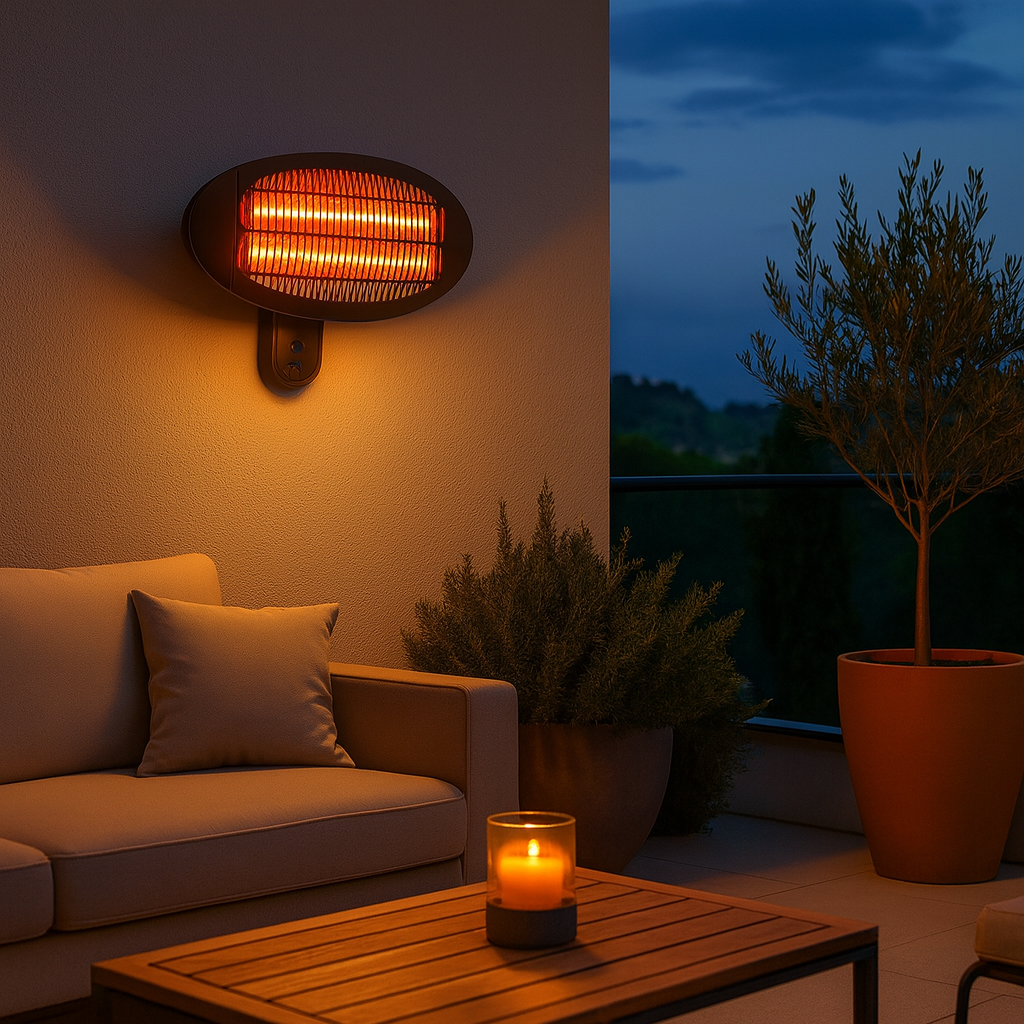 Wand-Heizstrahler 2000W – Elektrischer Infrarotstrahler, IPX4