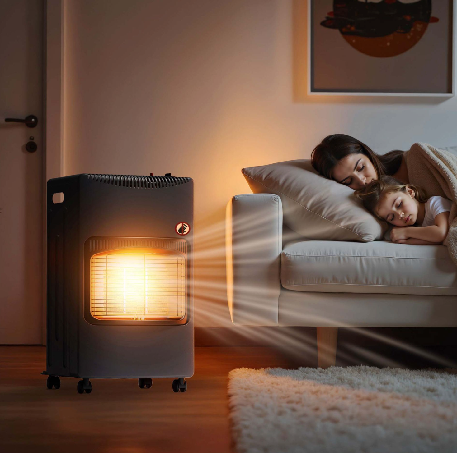 Gasheizofen 4200W mit Keramikbrenner – 3 Heizstufen, mobiler Propan-Heizer